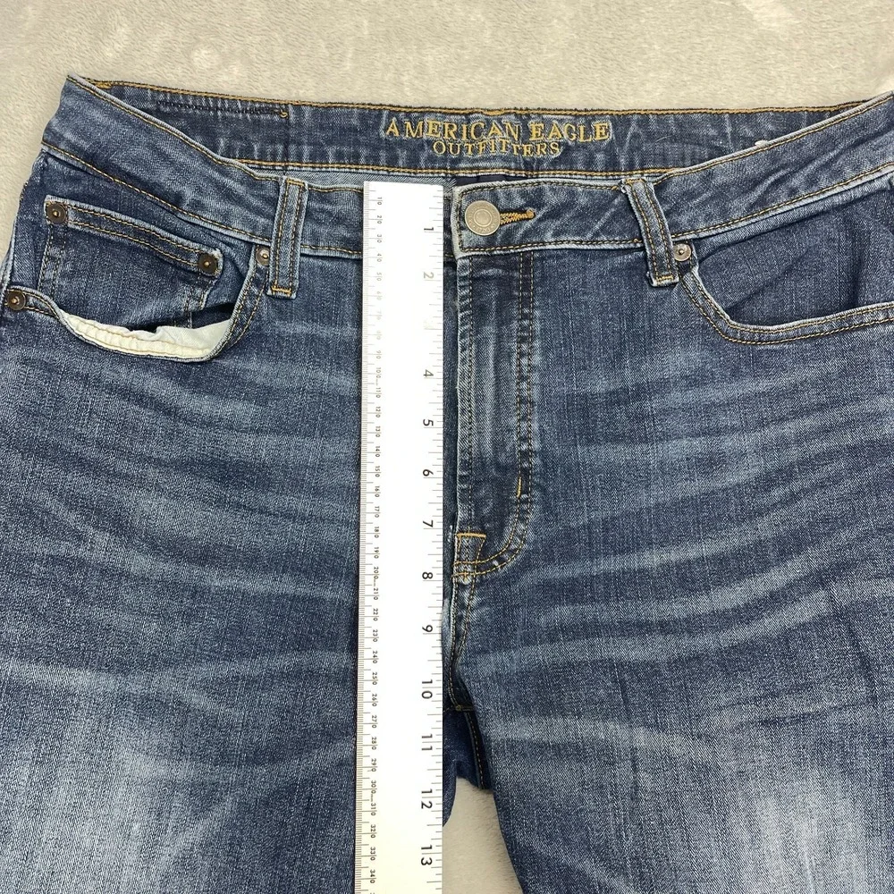 American Eagle Jeans Mens 36x30 Blue Denim Extreme Flex Original Straight Leg